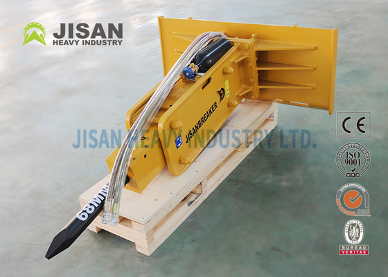 Excavador compacto amarillo Hammer Attachment 6" peso del portador de la altura 2000Lbs