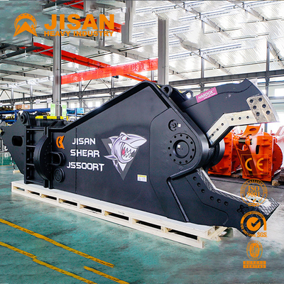 3800 milímetro de 50 Ton Hydraulic Concrete Demolition Shear para el equipo de herramienta giratorio de la chatarra