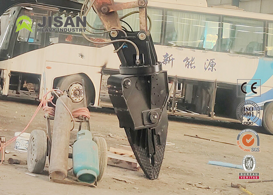 Excavadora Jisan Demolición Tijeras de acero de oxígeno duro Tijeras de chatarra de la fortaleza para la venta Máquina de desmontaje de automóviles