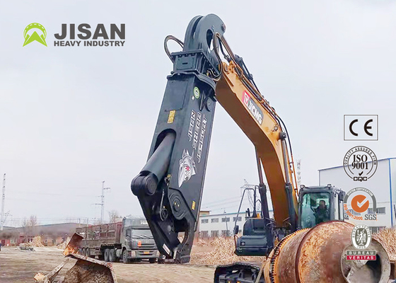 Teyun Tycs450rt Tijeras hidráulicas Excavadora duradera Tijeras metálicas para cortar y recuperar chatarra en sitios de demolición industrial