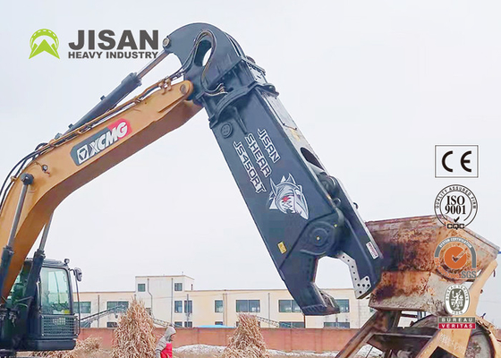 Teyun Tycs450rt Tijeras hidráulicas Excavadora duradera Tijeras metálicas para cortar y recuperar chatarra en sitios de demolición industrial