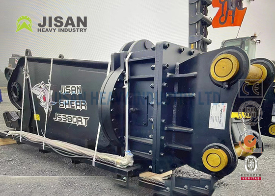 Teyun Tycs450rt Tijeras hidráulicas Excavadora duradera Tijeras metálicas para cortar y recuperar chatarra en sitios de demolición industrial