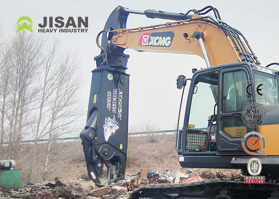 Teyun Tycs450rt Tijeras hidráulicas Excavadora duradera Tijeras metálicas para cortar y recuperar chatarra en sitios de demolición industrial