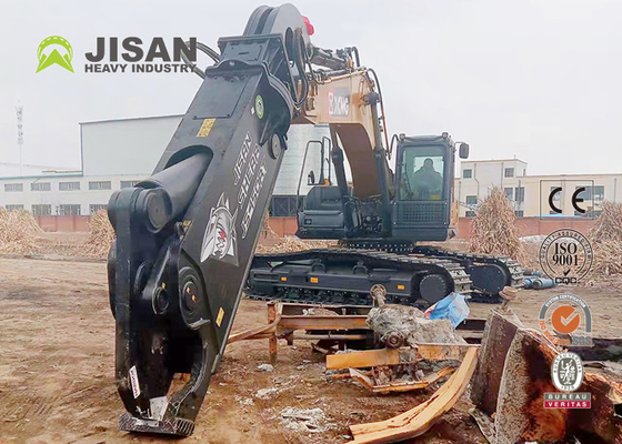 Teyun Tycs450rt Tijeras hidráulicas Excavadora duradera Tijeras metálicas para cortar y recuperar chatarra en sitios de demolición industrial