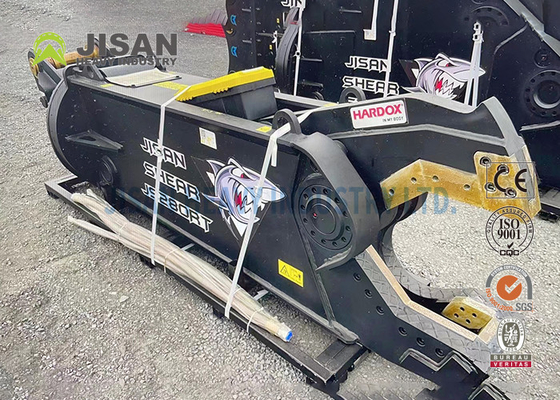 Teyun Tycs450rt Tijeras hidráulicas Excavadora duradera Tijeras metálicas para cortar y recuperar chatarra en sitios de demolición industrial