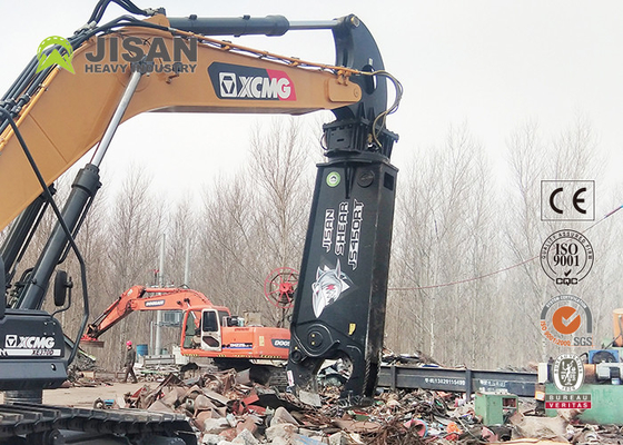 Teyun Tycs450rt Tijeras hidráulicas Excavadora duradera Tijeras metálicas para cortar y recuperar chatarra en sitios de demolición industrial