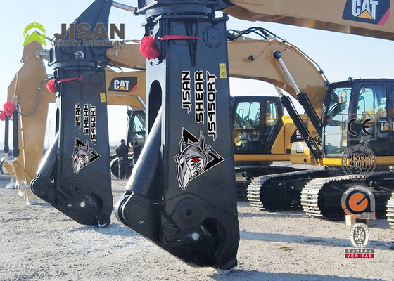 Teyun Tycs450rt Tijeras hidráulicas Excavadora duradera Tijeras metálicas para cortar y recuperar chatarra en sitios de demolición industrial