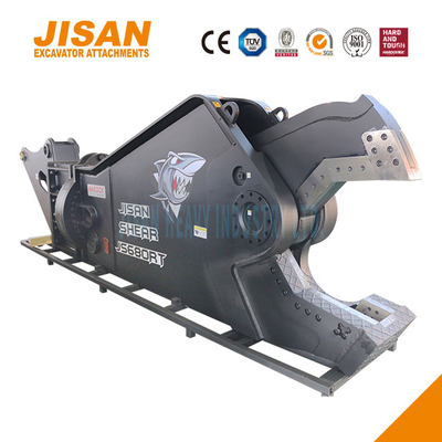Las tijeras de metal de la excavadora JS800RT son ideales para el corte de acero pesado con una instalación de brazo de 80-110 toneladas