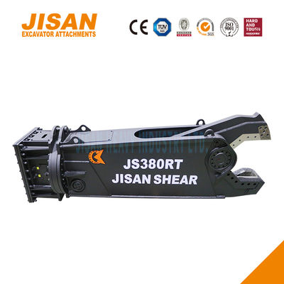 Las tijeras de metal de la excavadora giran a 360 grados y aumentan el tamaño del cilindro para obtener la máxima eficiencia