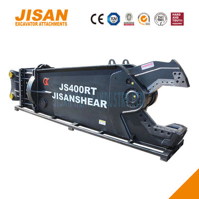 Las tijeras de metal de la excavadora giran a 360 grados y aumentan el tamaño del cilindro para obtener la máxima eficiencia