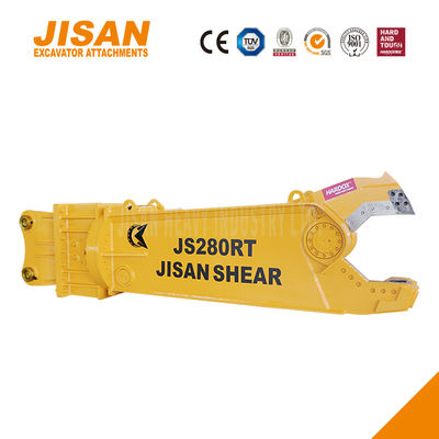 Las tijeras de metal de la excavadora giran a 360 grados y aumentan el tamaño del cilindro para obtener la máxima eficiencia