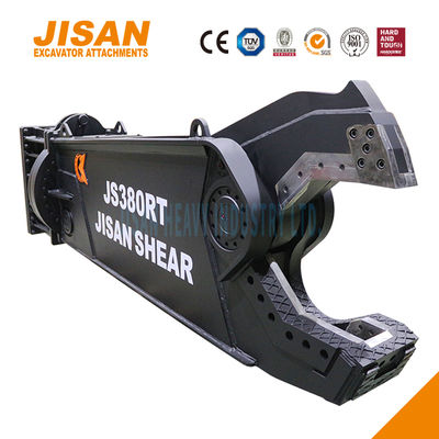 Las tijeras de metal de la excavadora giran a 360 grados y aumentan el tamaño del cilindro para obtener la máxima eficiencia