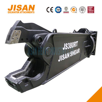 Las tijeras de metal de la excavadora giran a 360 grados y aumentan el tamaño del cilindro para obtener la máxima eficiencia