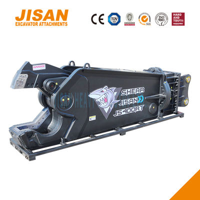 Las tijeras de metal de la excavadora giran a 360 grados y aumentan el tamaño del cilindro para obtener la máxima eficiencia