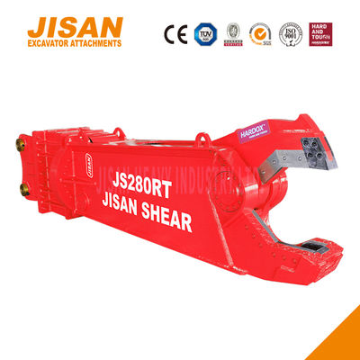 Las tijeras de metal de la excavadora giran a 360 grados y aumentan el tamaño del cilindro para obtener la máxima eficiencia