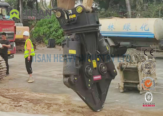 360 Deg Rotation Excavator Metal Shears High Strength Steel Replaceable Blade Abrasion-Resistant