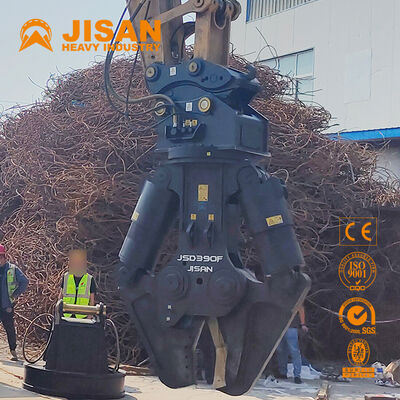 Tijeras de metal de excavadora versátiles con apertura de mandíbula ancha y cilindro de potencia fuerte para el reciclaje y la demolición de concreto