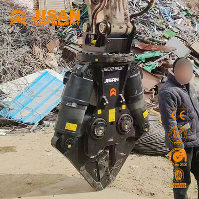 Tijeras de metal de excavadora versátiles con apertura de mandíbula ancha y cilindro de potencia fuerte para el reciclaje y la demolición de concreto