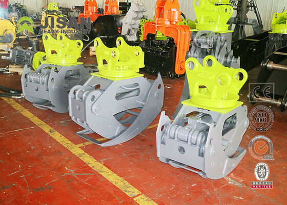 360 grados de rotación de agarre de tronco hidráulico 45 toneladas Fuerza de compresión para excavadora de 20-30 toneladas