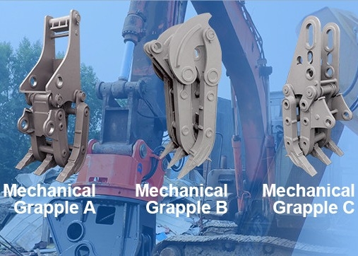 Excavador de acero de alta resistencia amarillo Rock Grab Hydraulic el 1.2M