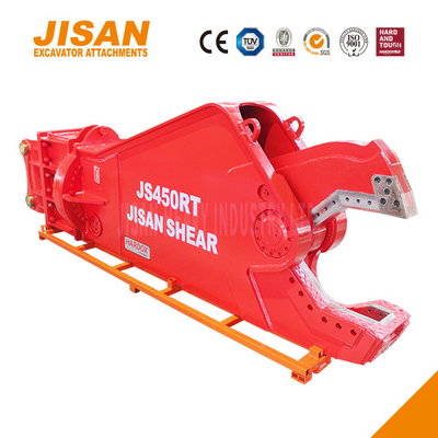 JS430RT Tijeras de metal para excavadoras para cortar hierro, acero y otros materiales con una instalación de brazo de 40-50 toneladas