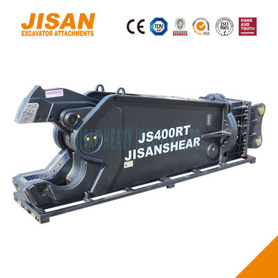 Las tijeras de metal de la excavadora giran a 360 grados y aumentan el tamaño del cilindro para obtener la máxima eficiencia